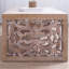 Table basse 47,2 "rustique sculptée à la main