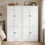 Armoire-penderie moderne autoportante 78,7 po avec quatre portes et tringle