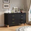 Armoire de rangement en bois à 6 tiroirs avec poignées en métal-2094059428
