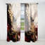 Or et rouge Flusion Fusion I - rideau en velours moderne - obscurcissant - 1 panneau-107826192