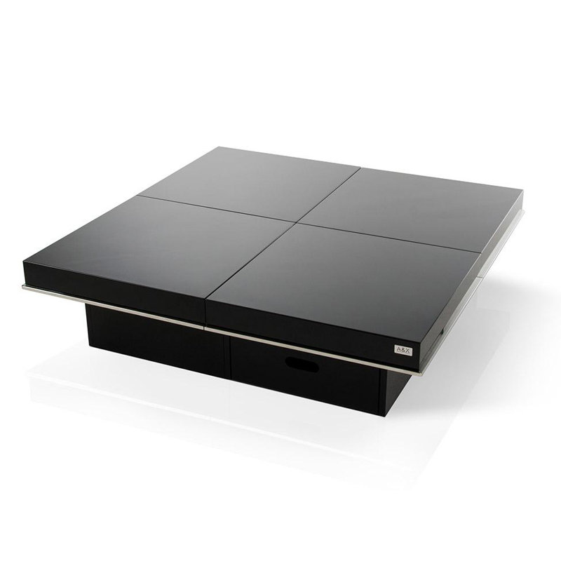 Table basse extensible Breta, H 12 po x L 47 po x l 47 po, Noir