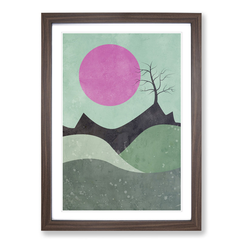 Modern Landscape - Framed Print, Walnut Framed, 90cm H x 65cm W x 2cm D
