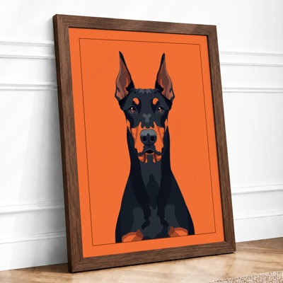 Doberman Presence Modern - Framed Print