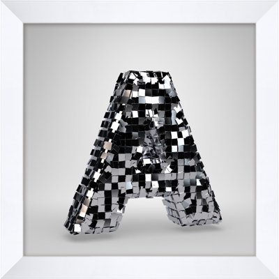 Disco Letter A Framed Photographic Print
