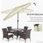 Parasol de patio de 9 pi avec bouton-poussoir inclinable et manivelle Outsunny-429033036