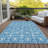 Washable Floral Indoor / Outdoor Rug-618964402