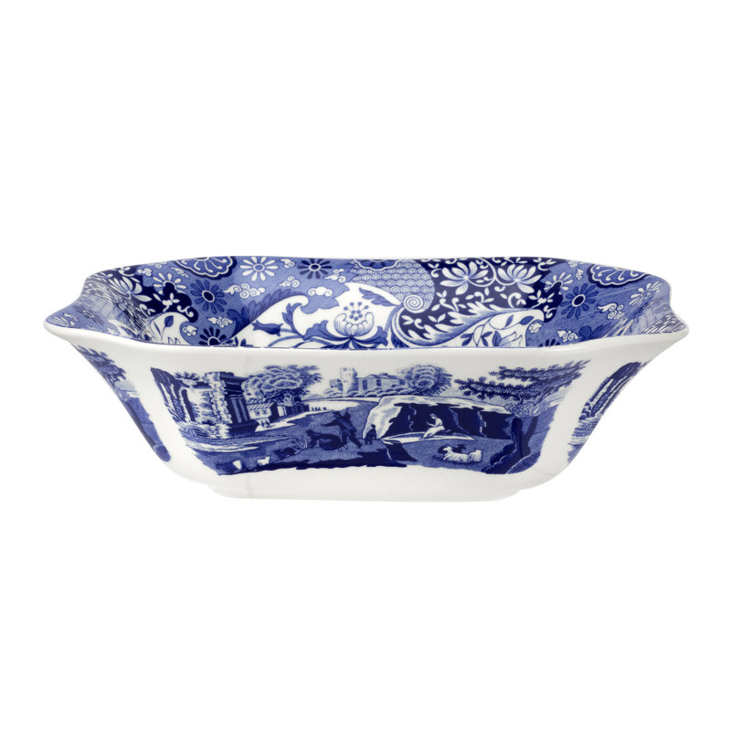 Spode Blue Italian Square Serving Bowl 9.5"