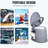 Camping Toilet, 1.3 Gal Detachable Bucket, Removable Paper Holder, Dual Lids, Lightweight Design, Non - Slip Structure, Gray Plastic, Outdoor Activities Portable Toilet For Use Inner Phone Shelf,