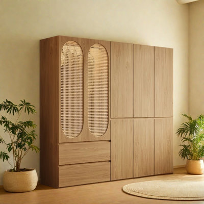 Rattan Woven Simple Classic Wardrobe by marlao