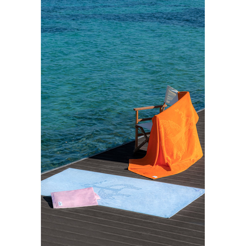 Orange Turkish Cotton Quick Dry Beach Towel