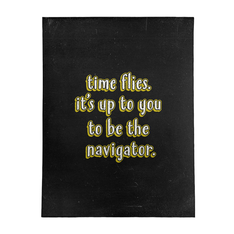 Tapis en chenille de polyester style Quotes, Rectangle 5 pi x 7 pi