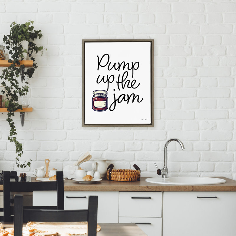 Cadre flottant Pump Up The Jam, design par Susan Ball, H 31 po x l 25 po, Cadre flottant orme Montalcino