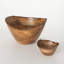 Ensemble de 2 bols en bois rustique 3,5 "et 7" Dariana