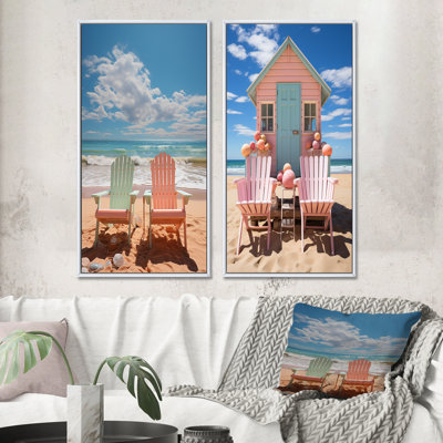 Pink Miami Chairs "Pink Miami Chairs" 2 - pièces