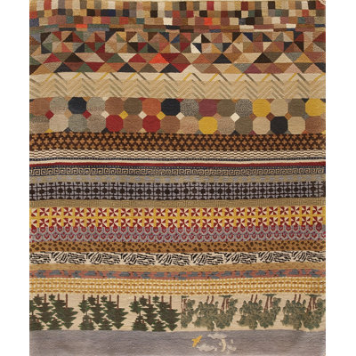 Tapis chinois rétro Mid-Century Art déco