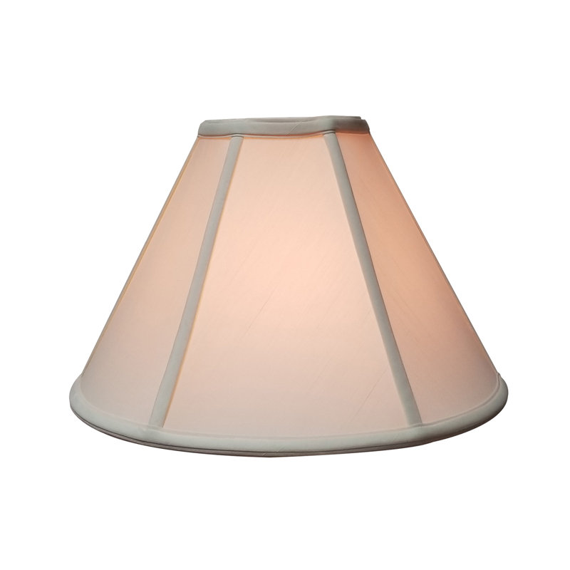 Abat-jour empire en soie 16", Coquille d'oeuf / or