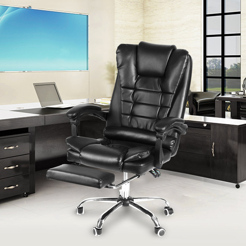 Latitude Run Wiktoria Adjustable Reclining Ergonomic Swiveling PC & Racing Game Chair with Footrest