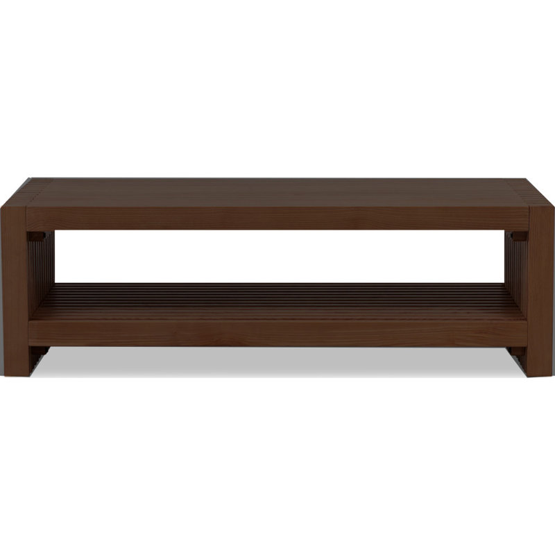Finnian 54" Coffee Table, Dark Brown Wood