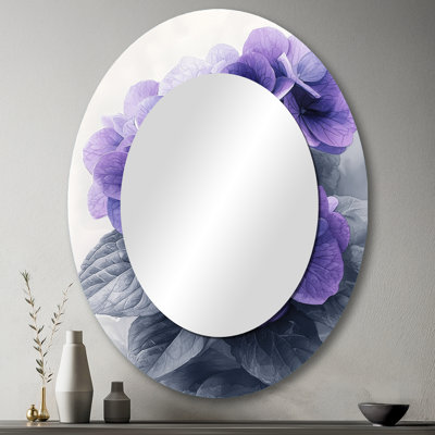 Miroir mural mauve traditionnel Hydrangea I - mauve traditionnel