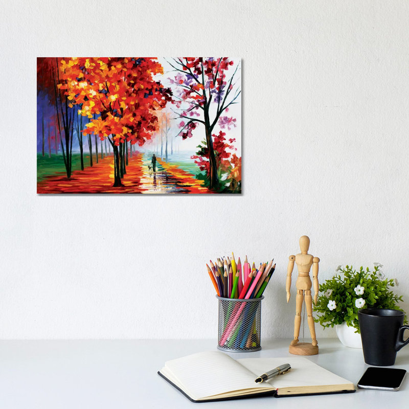 Lilac Fog by Leonid Afremov - Painting on Canvas, Wrapped Canvas, 20.32 cm H x 30.48 cm W