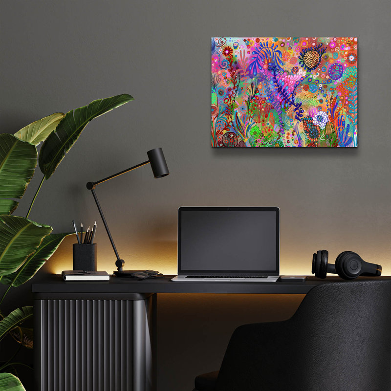 Dakota Fields 'Garden Under Sea2 by Noemi Ibarz, Acrylic Glass Wall Art, 36" x 24", 12" H x 16" W x 0.13" D