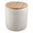 Storage Ottoman - Teddy Fabric Upholstered Ottoman with Wood Top for Living Room, Dorm, or Apartment - Ottomans with Storage by Lavish Home (Cream)-1656526761
