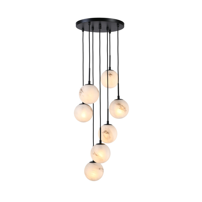 Luminaire suspendu Nightfall - noir - 7 lumières, 7