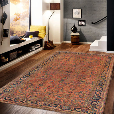 Tapis rose / bleu marine Mahal