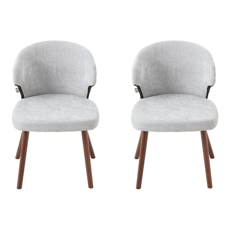 49cm H Upholstered Wing Back Accent, Grey