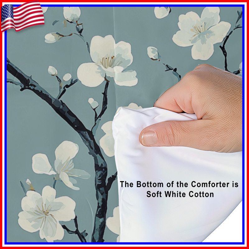 Cherry Blossom Branches Comforter, Twin Extra Long