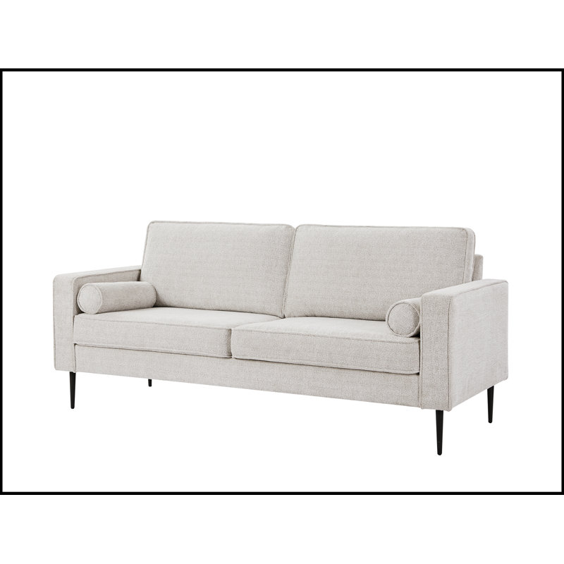 Canapé Oluseun, Chenille blanche, H 35,04 po x l 78,15 po x P 33,27 po