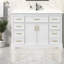 Vanities(Must include both Vanity Cabinet  and Sink), 47.8 Inch White MDF Vanity with 6 Drawers