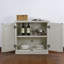 Buffet de rangement avec portes en miroir et tablette réglable pour une utilisation dans plusieurs pièces