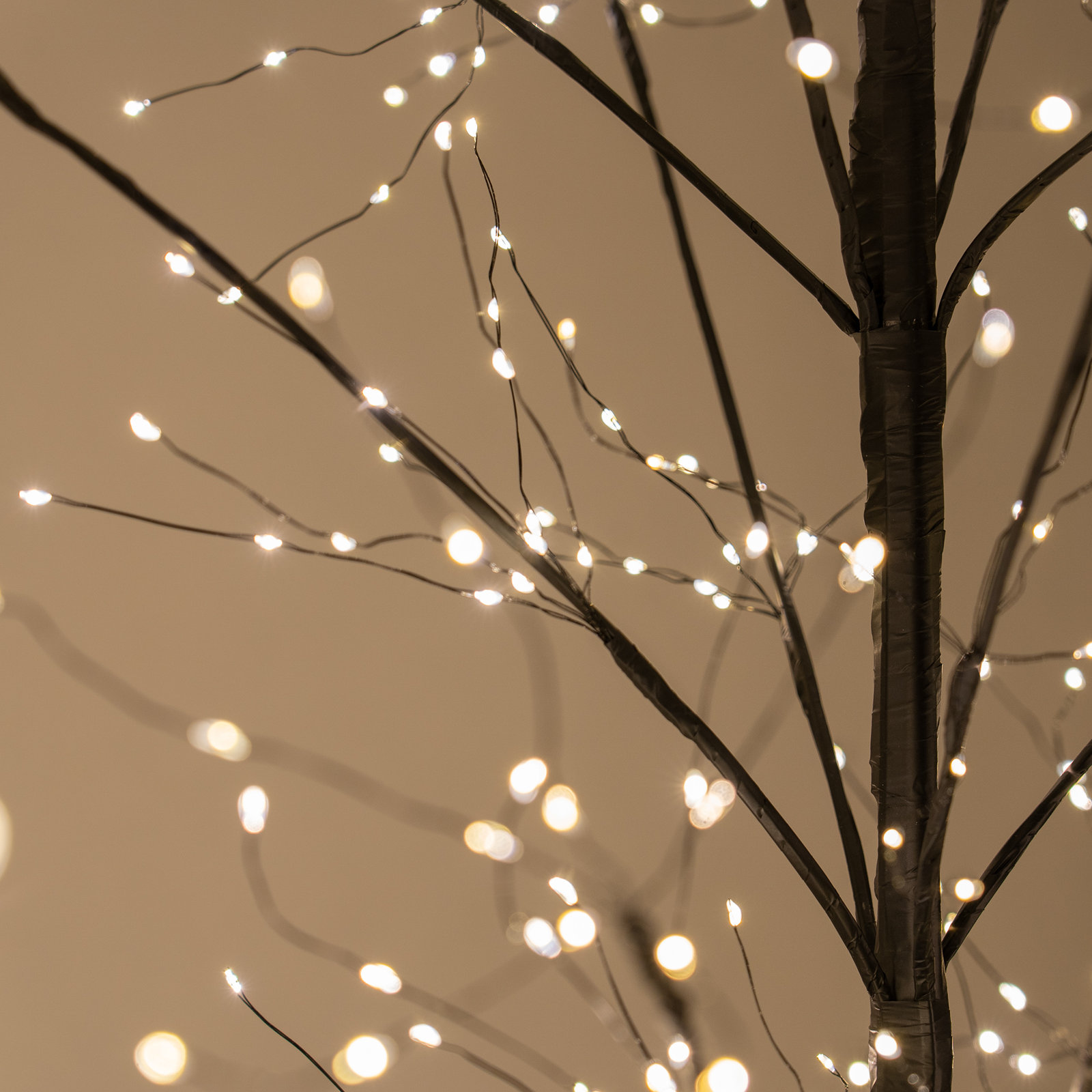 Black Fairy Light Tree, 72" H x 36" L x 36" D