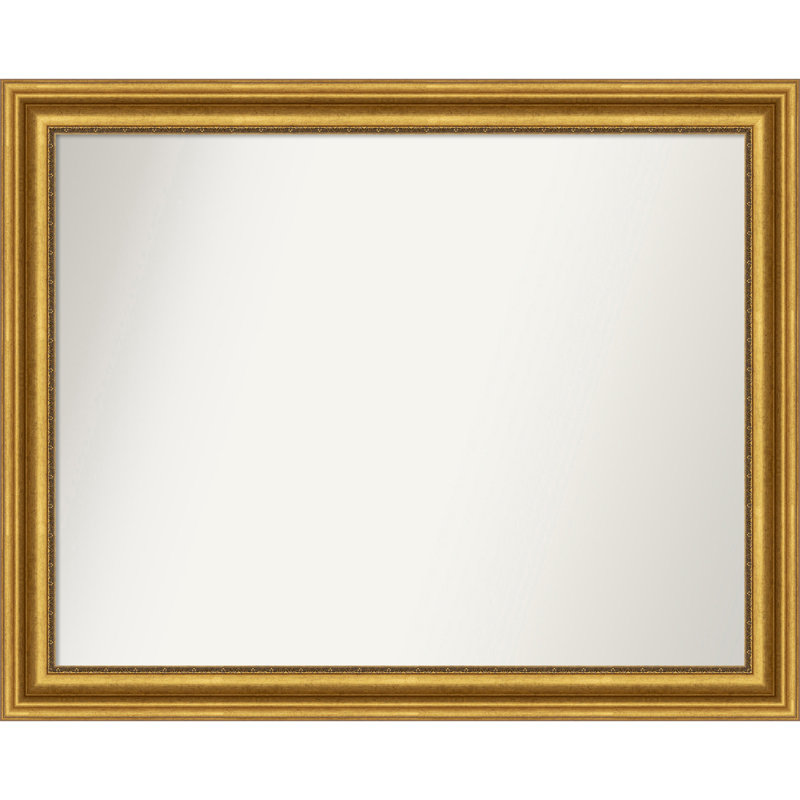 Miroir de salle de bain Jashawna, 36,75 po x 45,75 po, Doré