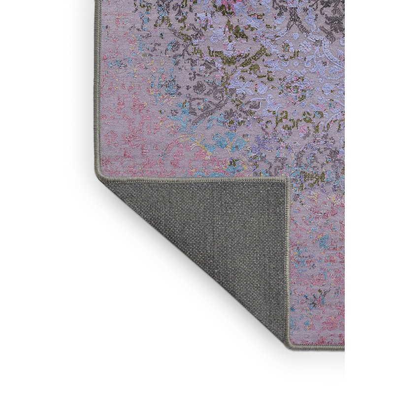 Tapis abstrait rose / mauve, Rectangle 7 pi x 9 pi