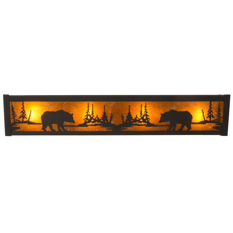 Rustic Lodge 4 - Light Bath Bar, Flat Black