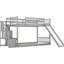 Lit simple au-dessus d'un lit superposé avec glissade en gris - pin et structure durables, espace pour l'option d'escalier de la chambre à coucher permettant d'économiser de l'espace-1477922954
