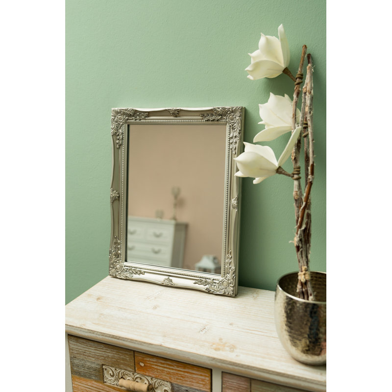 Dan Wood Flat Wall Mirror, Silver
