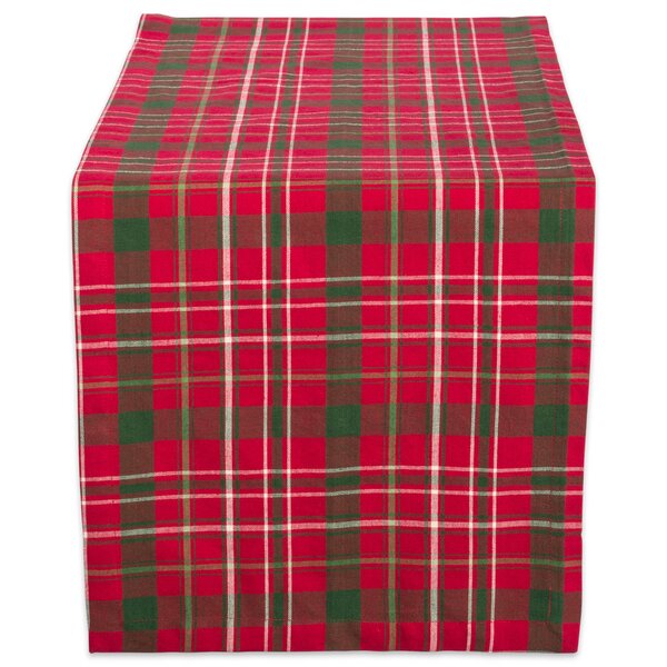 The Holiday Aisle® Sadie Tartan Holly Table Runner & Reviews | Wayfair