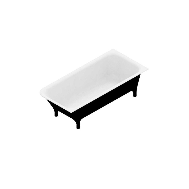 Zucchetti Morphing Freestanding Bathtub 70-7/8'' L x 31-1/2'' W, Matte Black Cristalplant