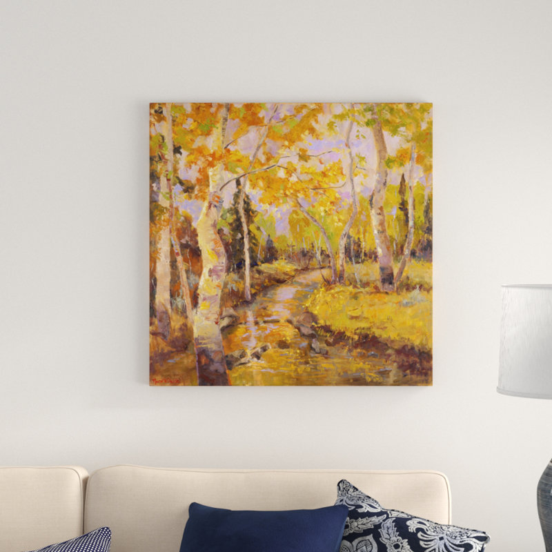 Four Seasons Aspens III by Nanette Oleson - Wrapped Canvas Painting, 30cm H x 30cm W