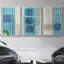 Blue Blue Horizon I, ensemble de 3 toiles encadrées-97759254-97759255
