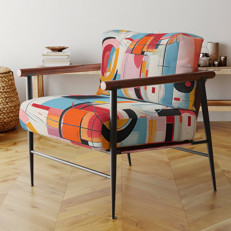 Fauteuil d'appoint rembourré Pop Art, Noir
