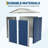 6x4 FT Outdoor Storage Shed, Garden Tool Storage Shed with Sloping Roof and Double Lockable Door, Outdoor Sheds with Panel Protection for Backyard Garden Patio Lawn,Navy Blue-123175014