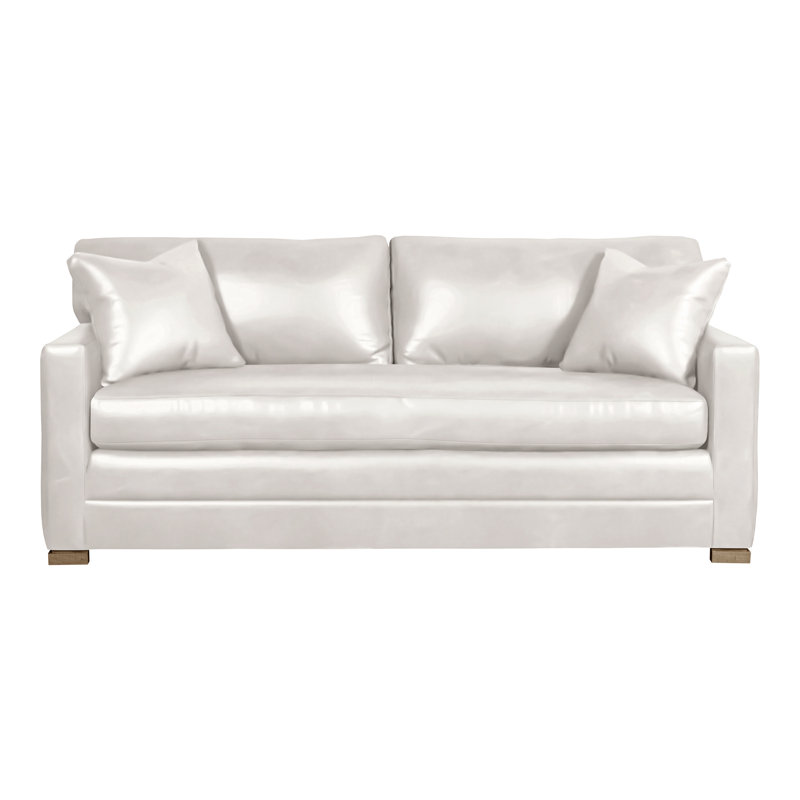 Canapé-lit Hillcrest, Hampton, Cuir véritable Regent Chalk