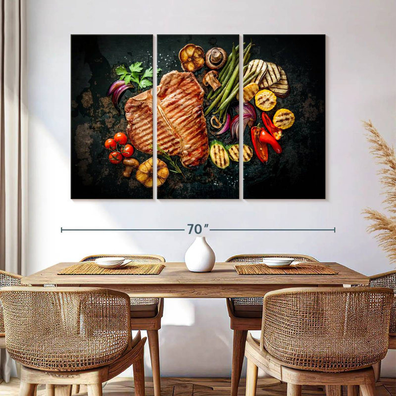 Steak With Vegetables, 42" H x 65" W