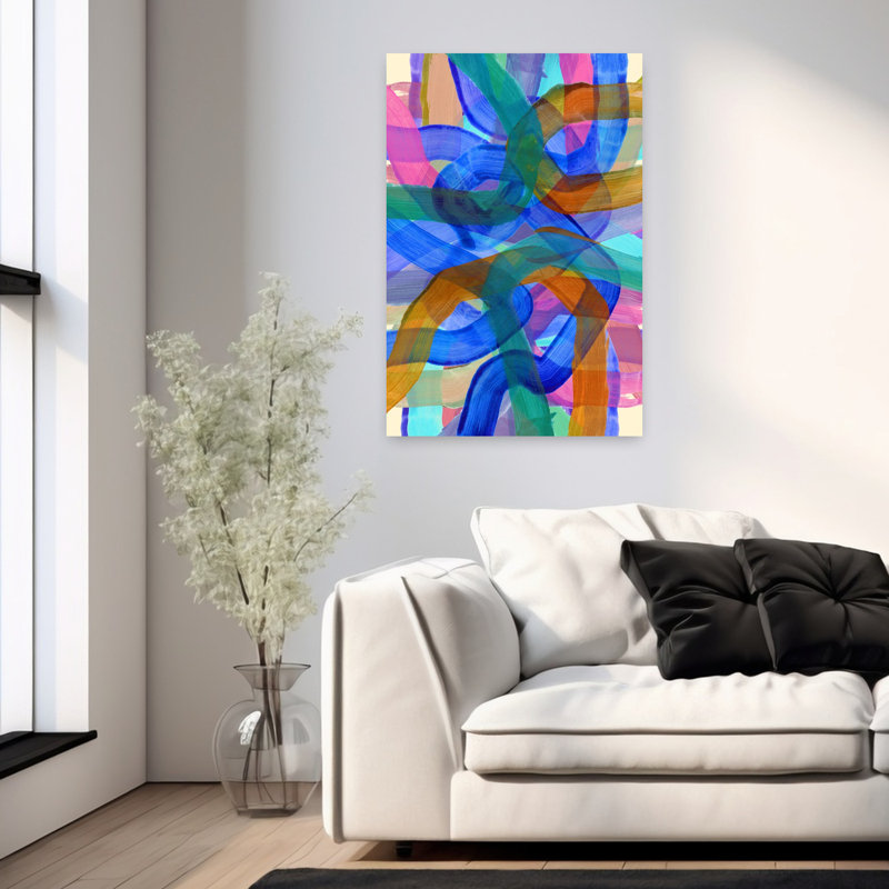 Art contemporain contemporain abstrait contemporain, H 36 po x l 24 po