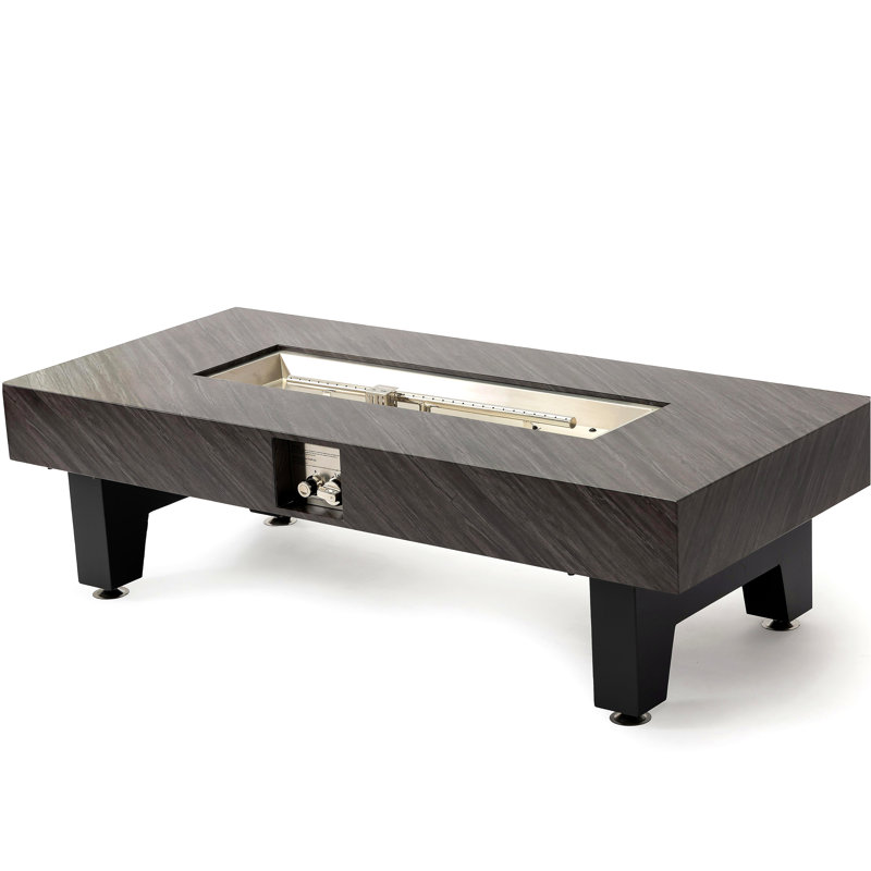 54-inch iron fire pit table (stone)