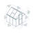 Palram - Canopia Mythos 6' W x 6' D Walk-In Hobby Twin Wall Polycarbonate Aluminum Frame Greenhouse Kit with Roof Vent-Green-278146428-364970288